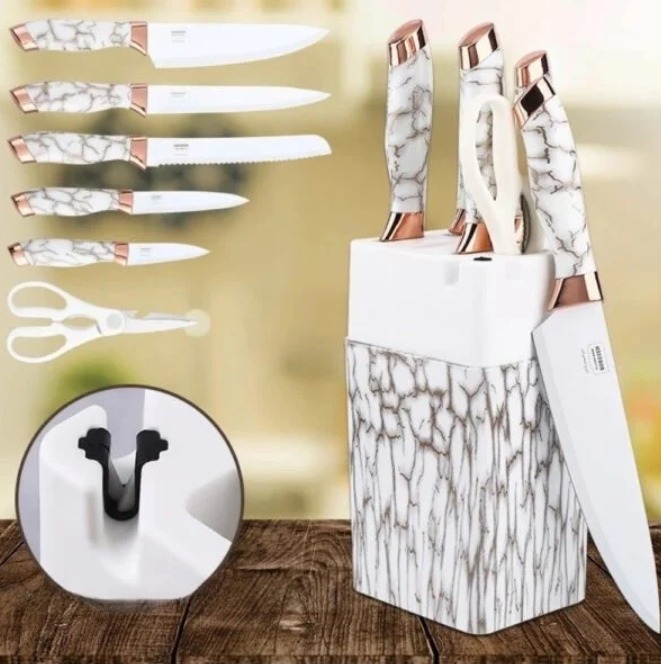 SET DE CUCHILLOS CON BASE  -404